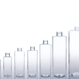 BT20-60-3，24-120-3，24-270-3，24-220-3，24-300-4，28-500-4，32-1000-2, 60ml 2oz, 120ml 4oz, 220ml 7.3oz, 270ml 9oz, 300ml 10oz,500ml16.7oz, 1000ml 33.3oz clear cylinder PET bottles series 2 antibacterial gel and sanitizer bottles