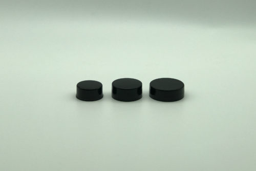 20-400,24-400,28-400 black smooth screw caps, BSC-07