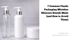 Plastic packaging types for skincare products including PET and HDPE bottles and cosmetic jars